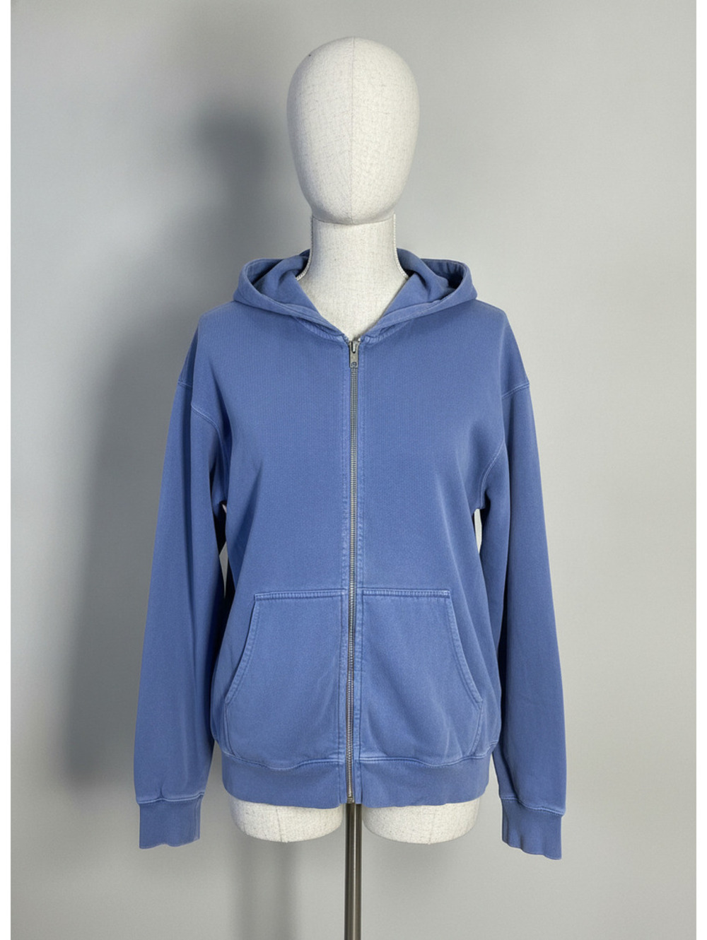 John Galt Blue Full Zip Hoodie Sweatshirt